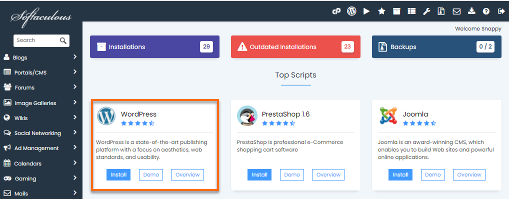 Softaculous